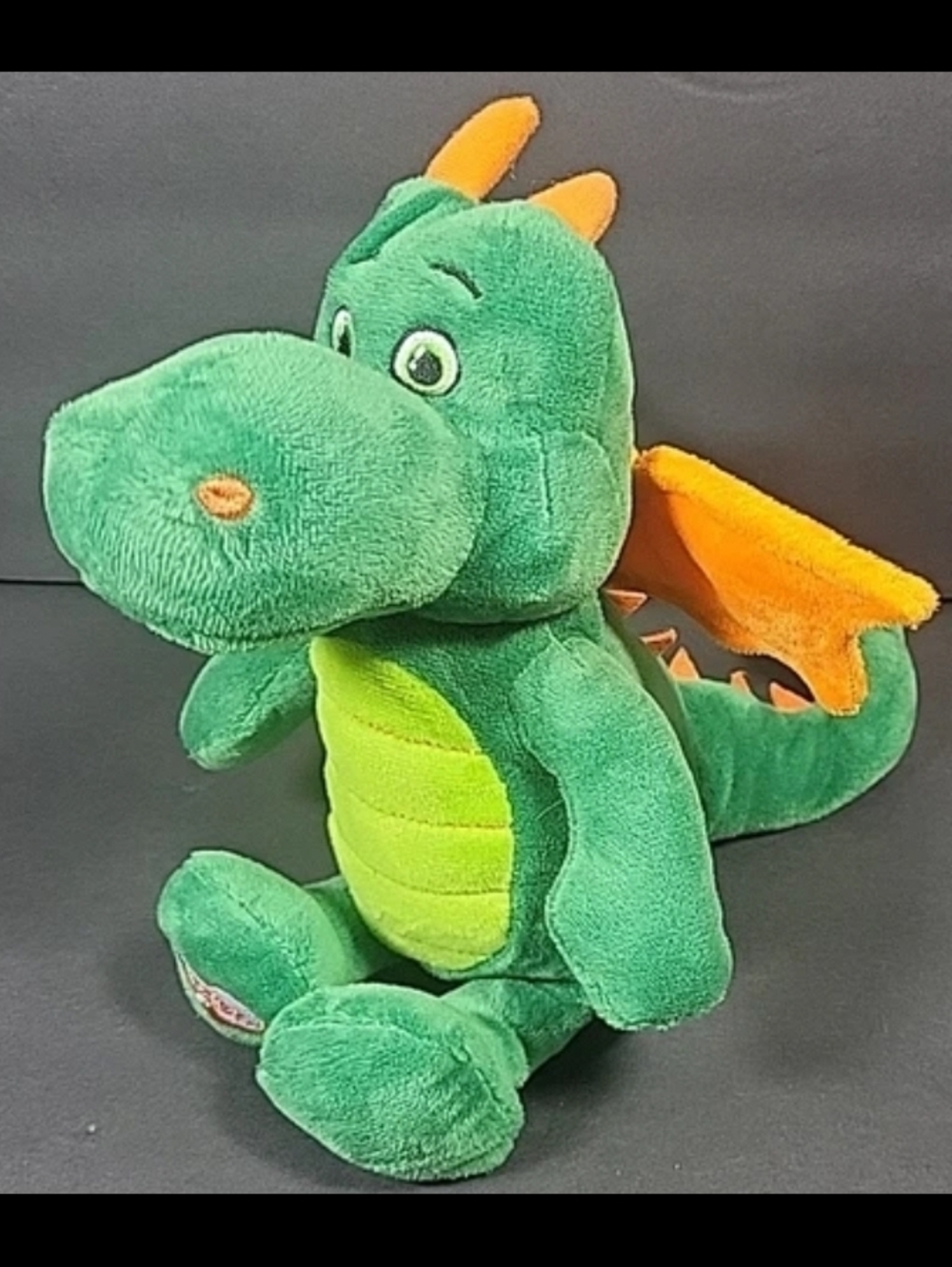 Green Plush Dragon Kinder New With Tags